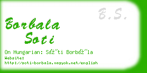 borbala soti business card